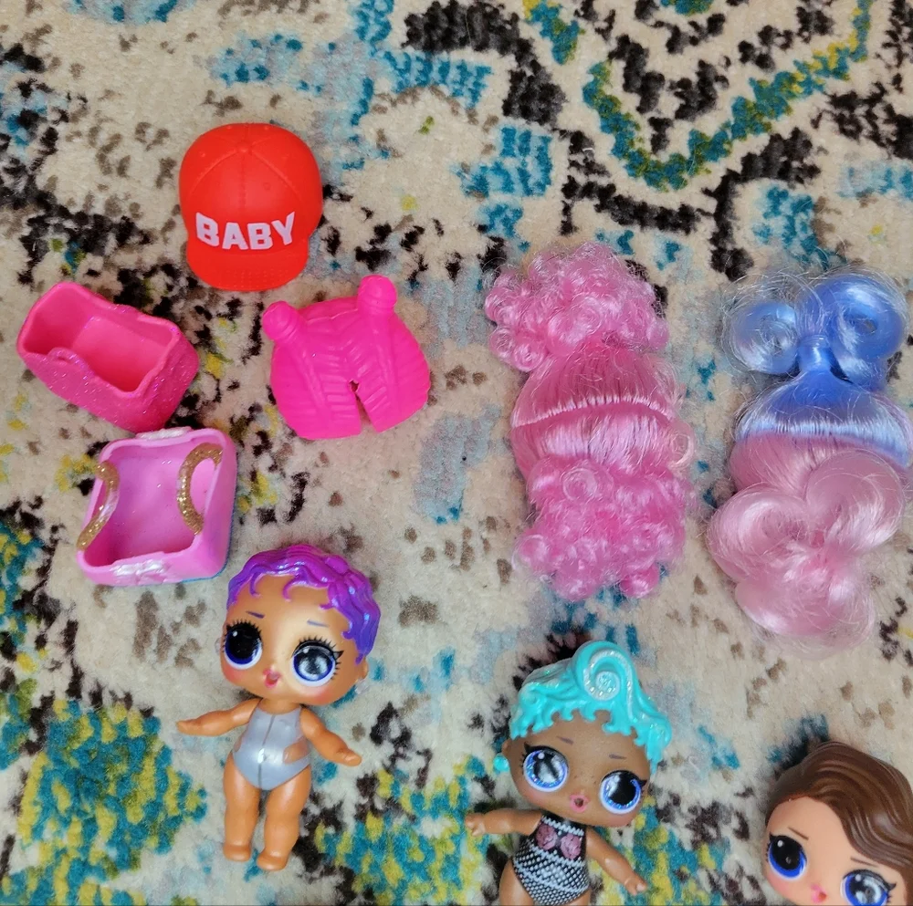 LOL Surprise Various Pieces Lots Of 9 Dolls Plus Baby + Dog + Accessories‎